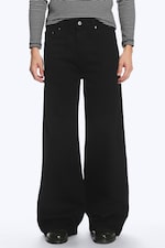 Schwarz - Solar Regular Waist Loose Wide Unisex Jeans - 2