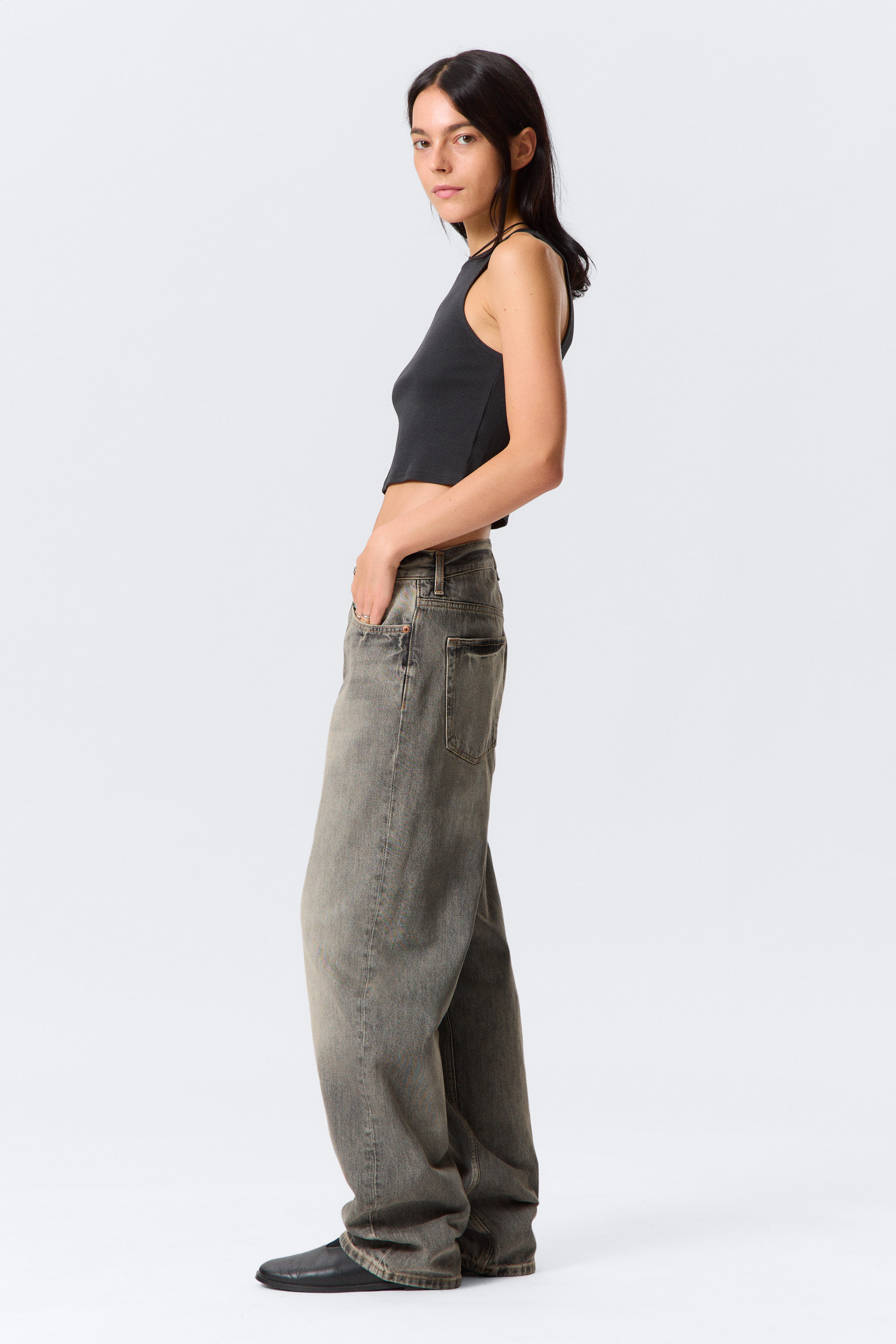 Canyon Grey - Mellangrå - Galaxy Loose Straight Leg Jeans - 5