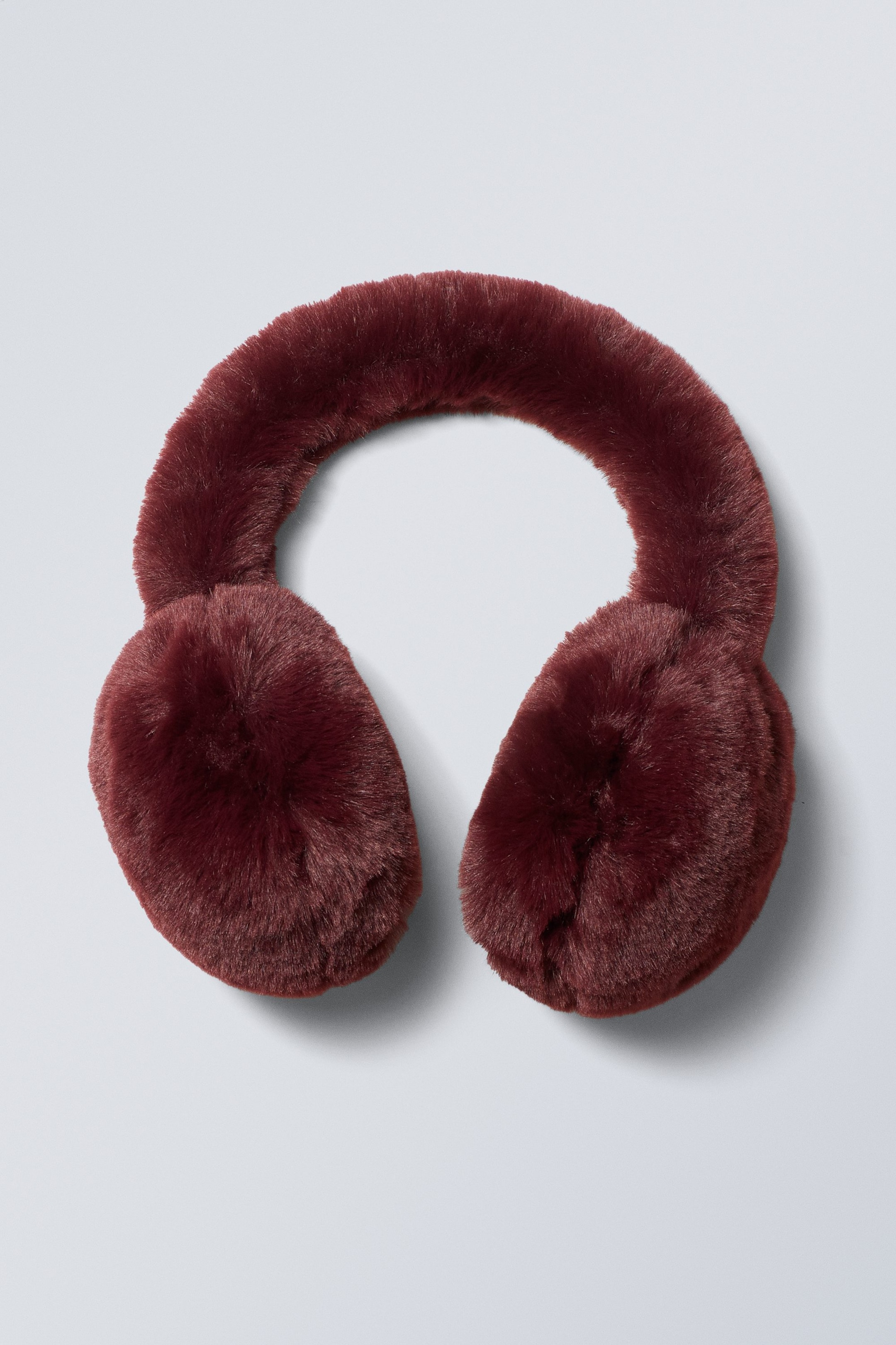 Maroon - Fiona Faux Fur Earmuffs - 0