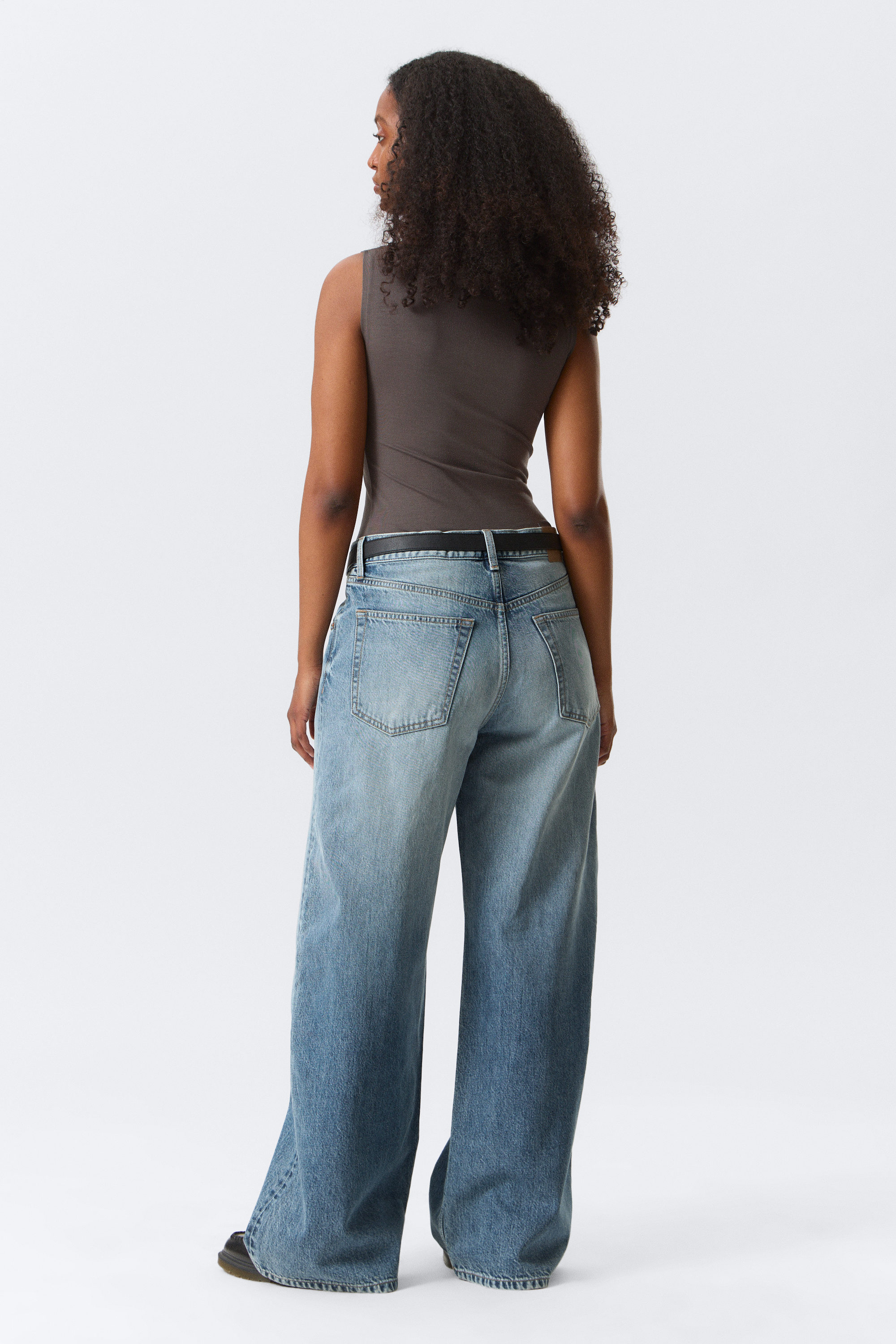 Blue Horses - Mellanblå - Solar Loose Wide Leg Unisex Jeans - 4