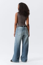 Blue Horses - Medium Blue - Solar Loose Wide Leg Unisex Jeans - 6