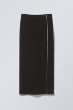 Black - Crue Zip Tube Maxi Skirt - 0
