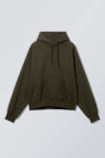 Dunkelgrün - Locker geschnittener Raglan-Hoodie - 0