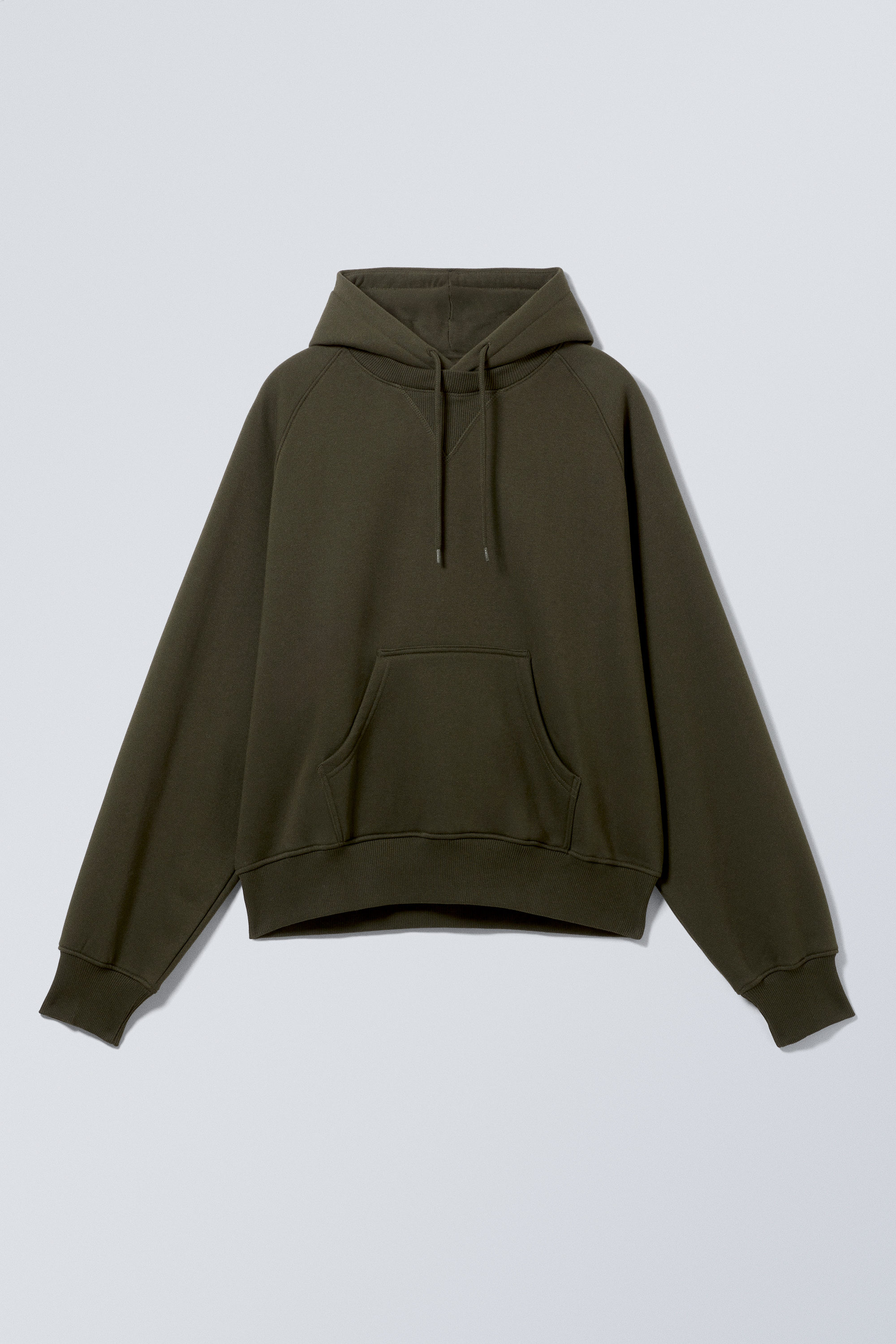Weekdaz locker geschnittener raglan-hoodie - Dunkelgrün | Weekday DE