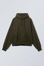 Mörkgrön - Ledig Raglan-Hoodie - 0