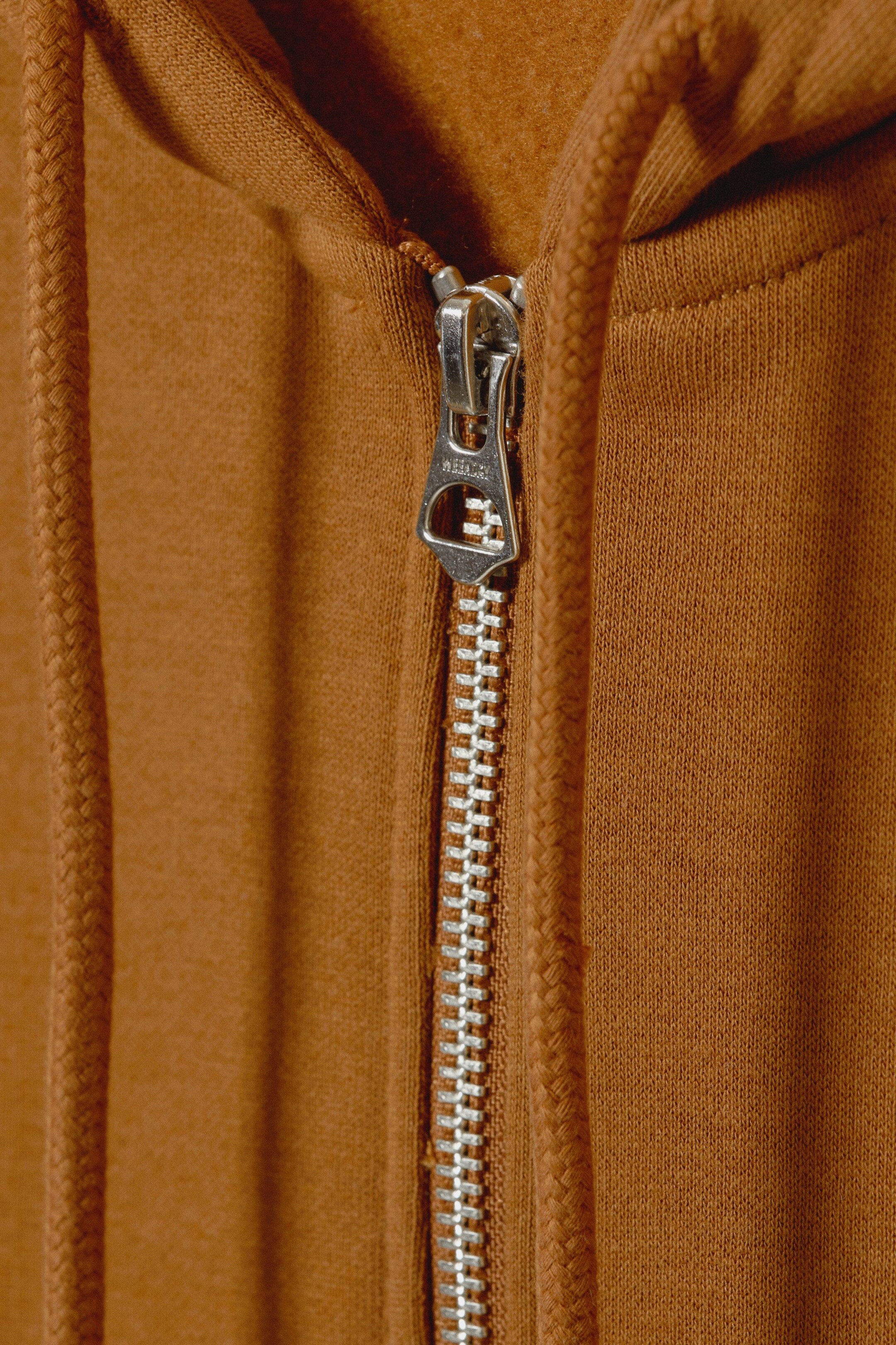Brown - Standard Midweight Zip Hoodie - 1