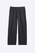 Mörkblå - Loose Pleated Joggers - 0