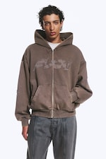 Dark Mole - Flow - Loose Graphic Zip Hoodie - 0
