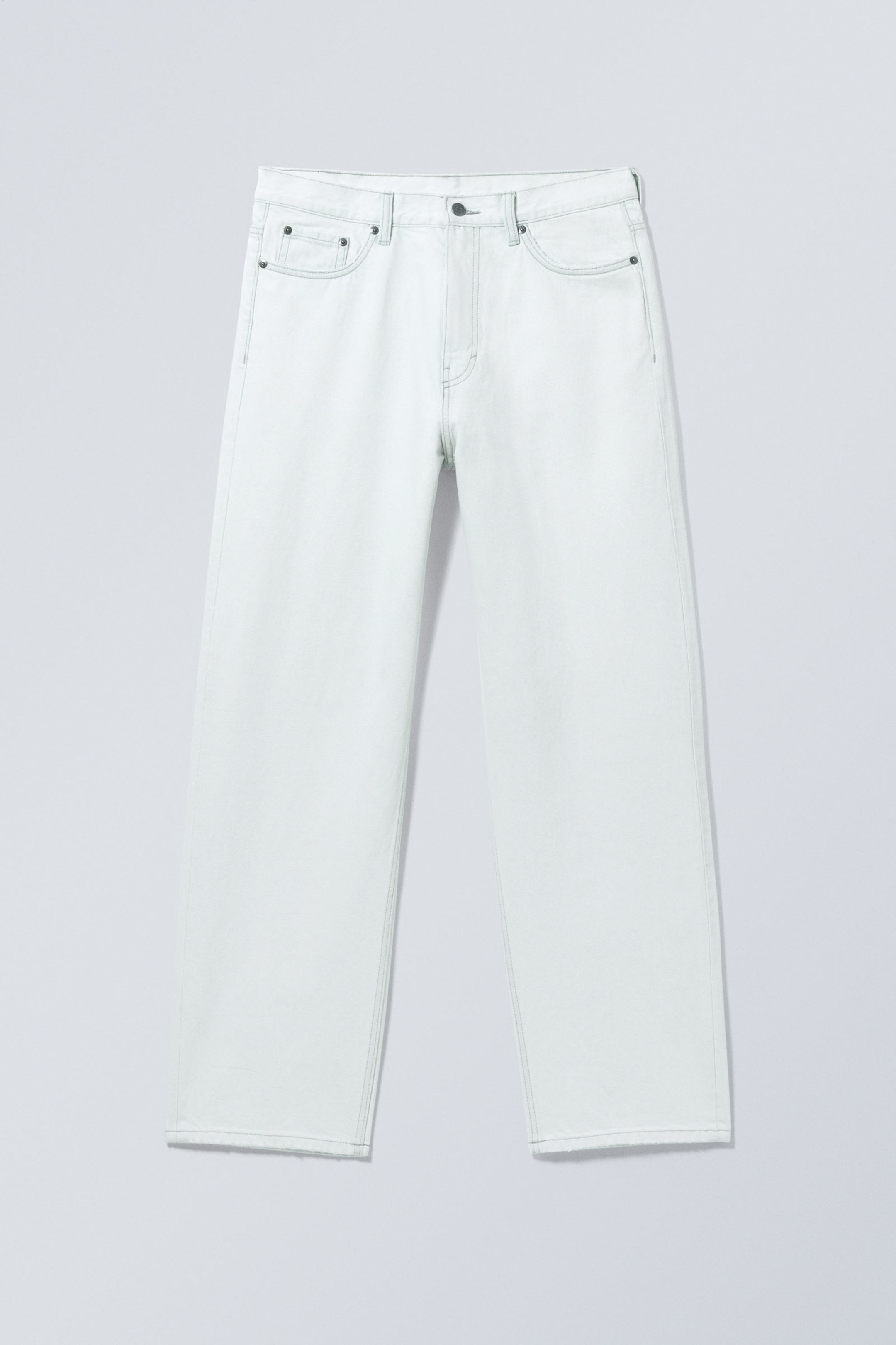 Ice Blue - Light Blue - Galaxy Loose Straight Leg Jeans - 5