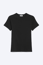 Black - Ribbed classic T-shirt - 3