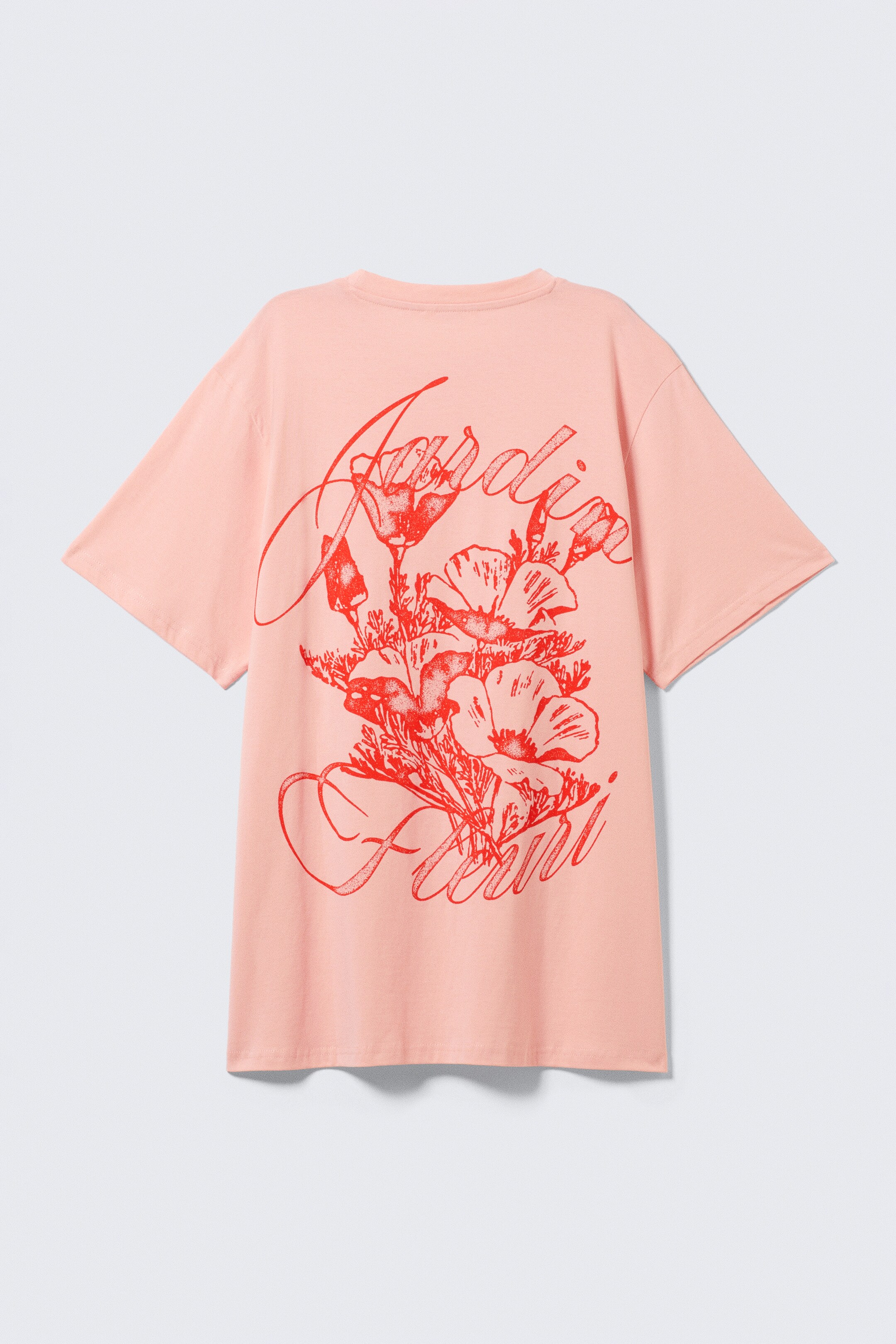 Größeres Bild ansehen: Oversized-T-Shirt aus Baumwolle mit Grafik - Hellrosa – Blumenprint - Ladies | H&M DE 5