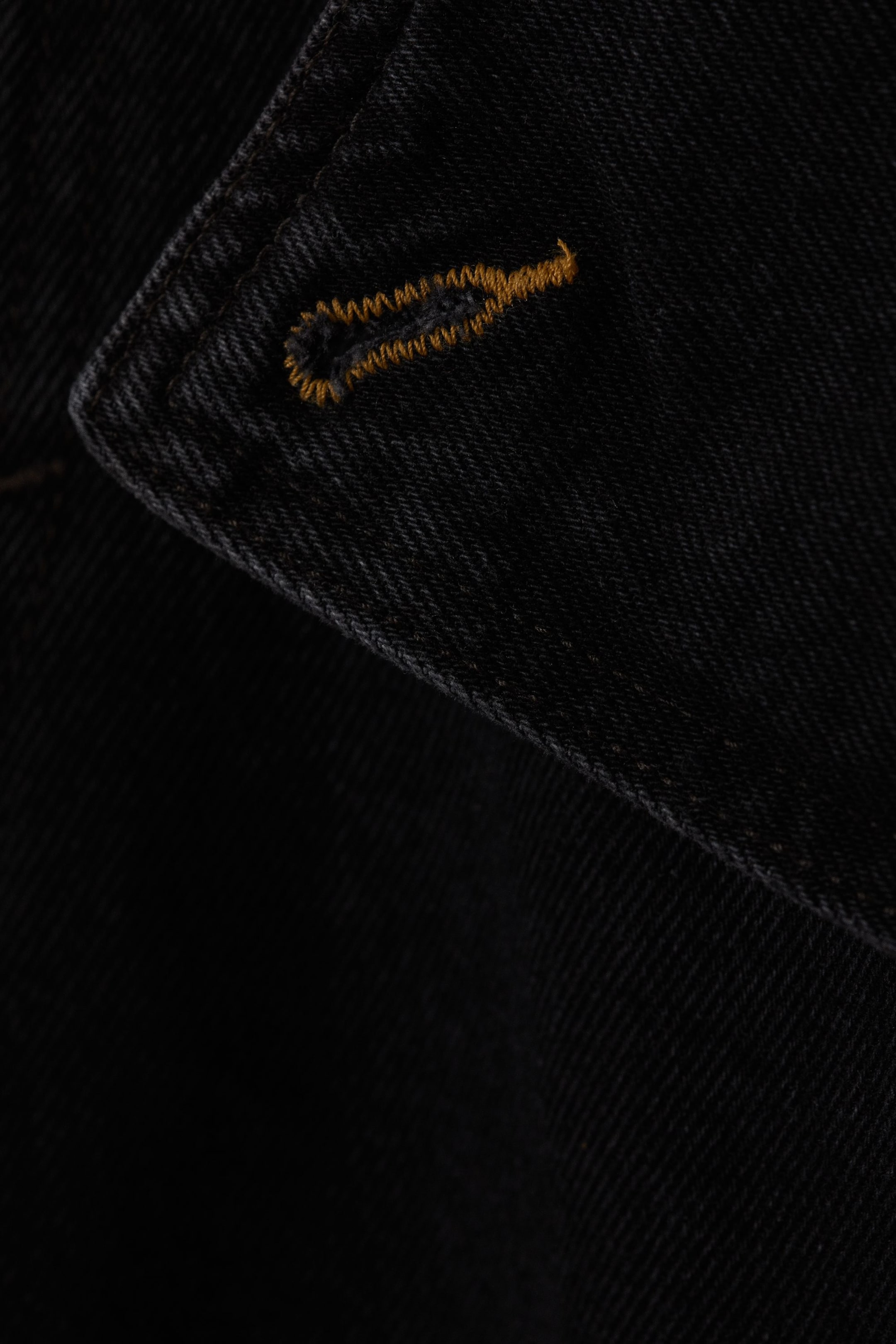 Ink Black - Encino Denim Cargo Trousers - 1