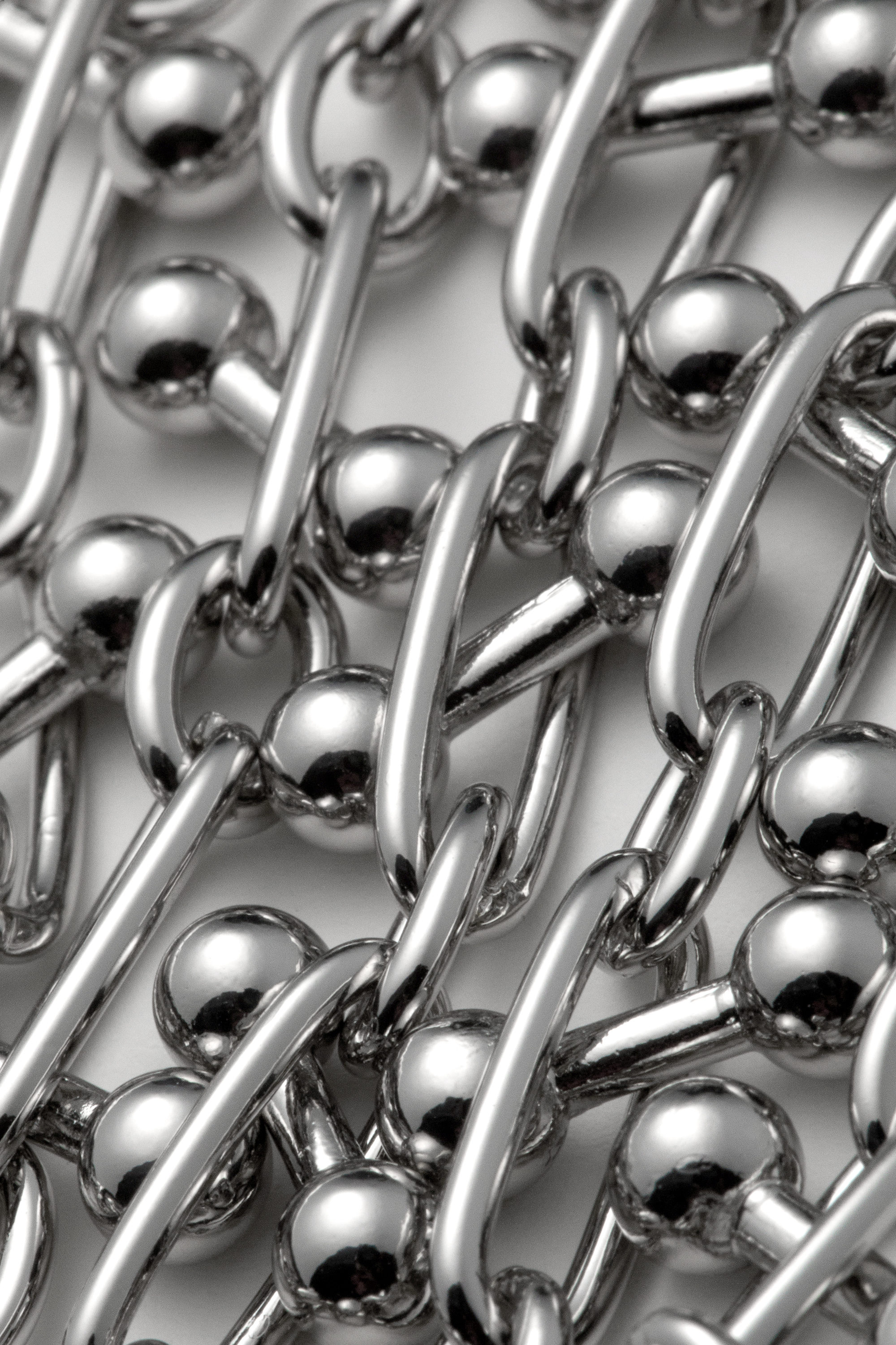 Silver - Barbell Chain Necklace - 2