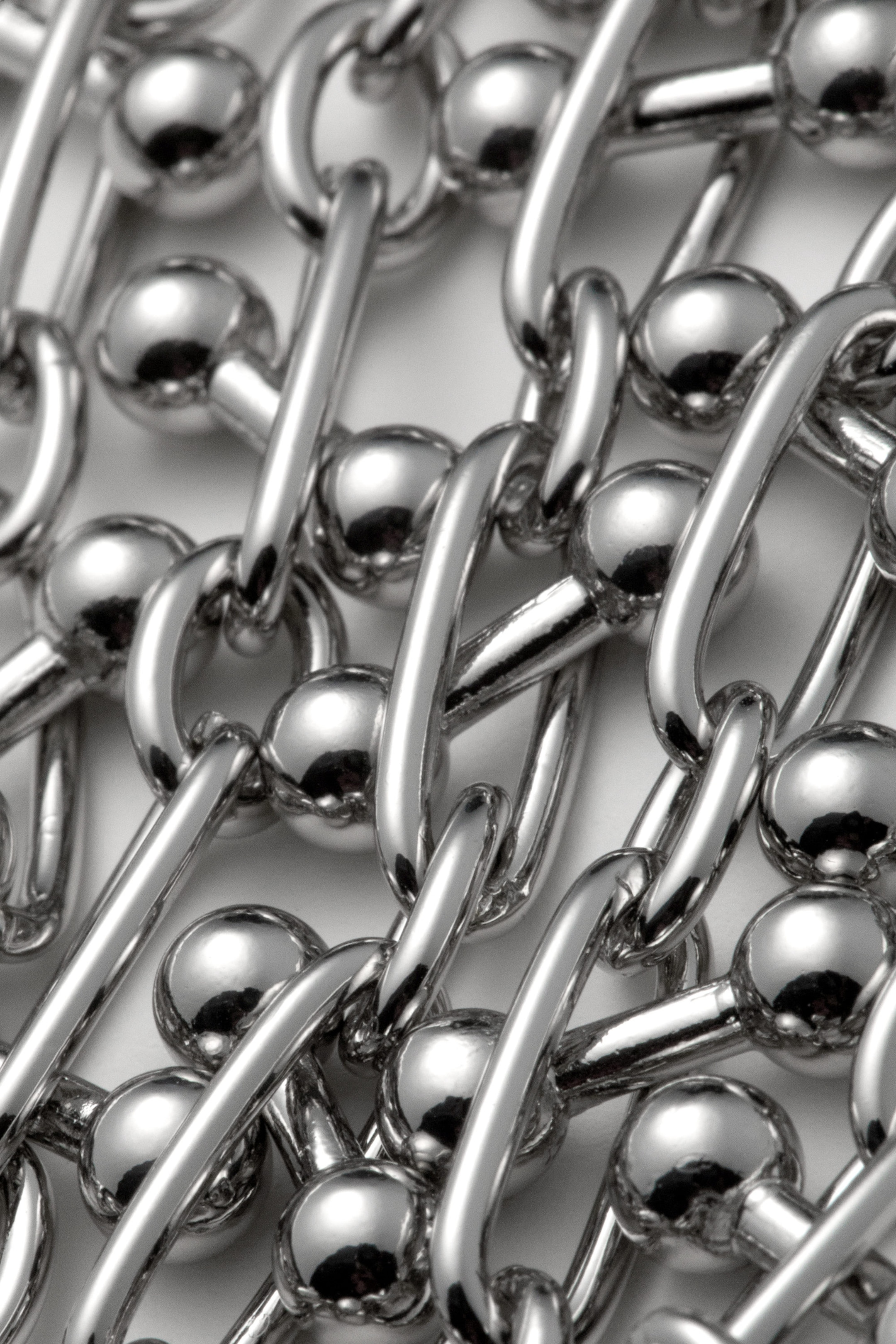 Silver - Barbell Chain Necklace - 2