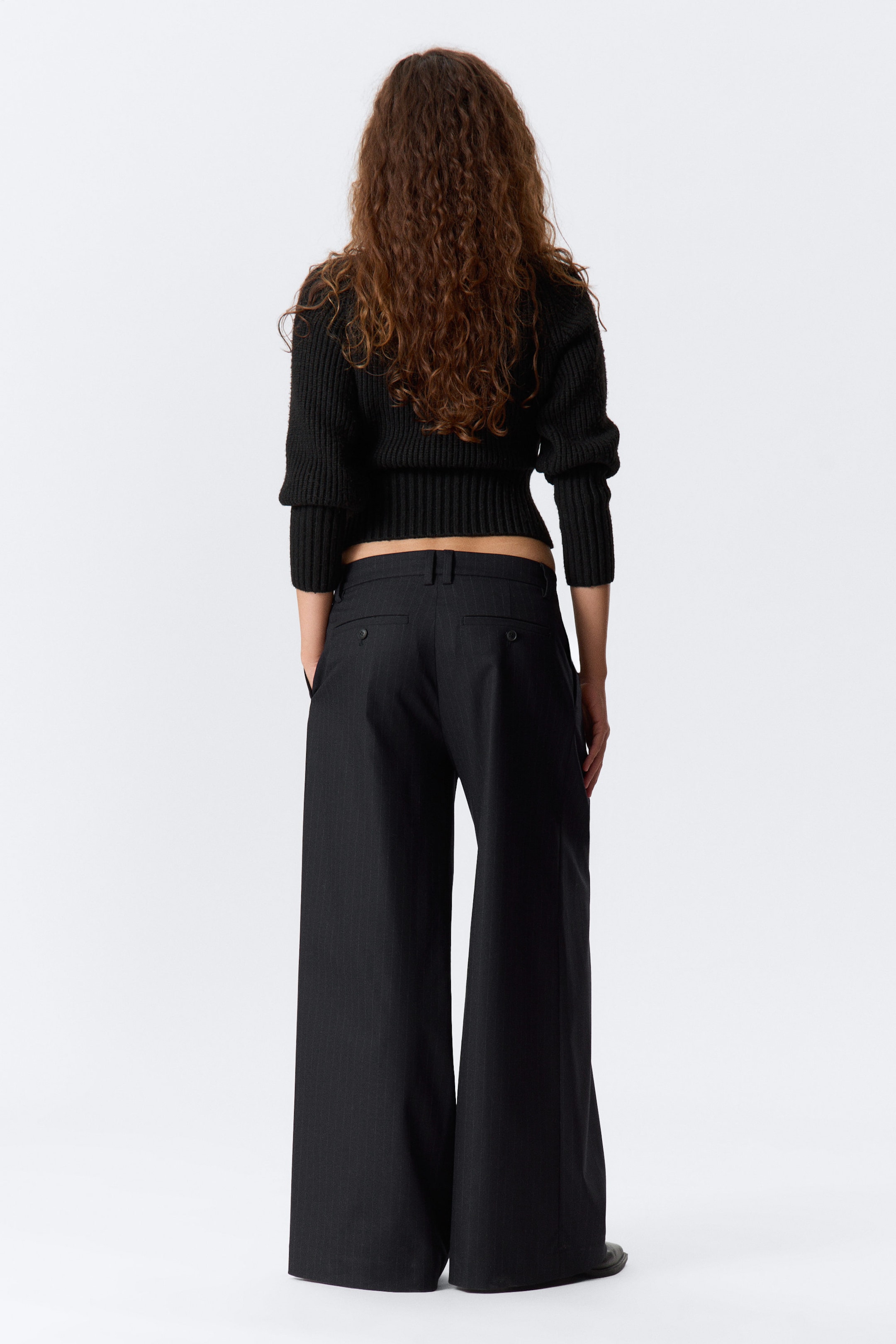Dark Blue - Pleated Wide-Leg Suiting Trousers - 3