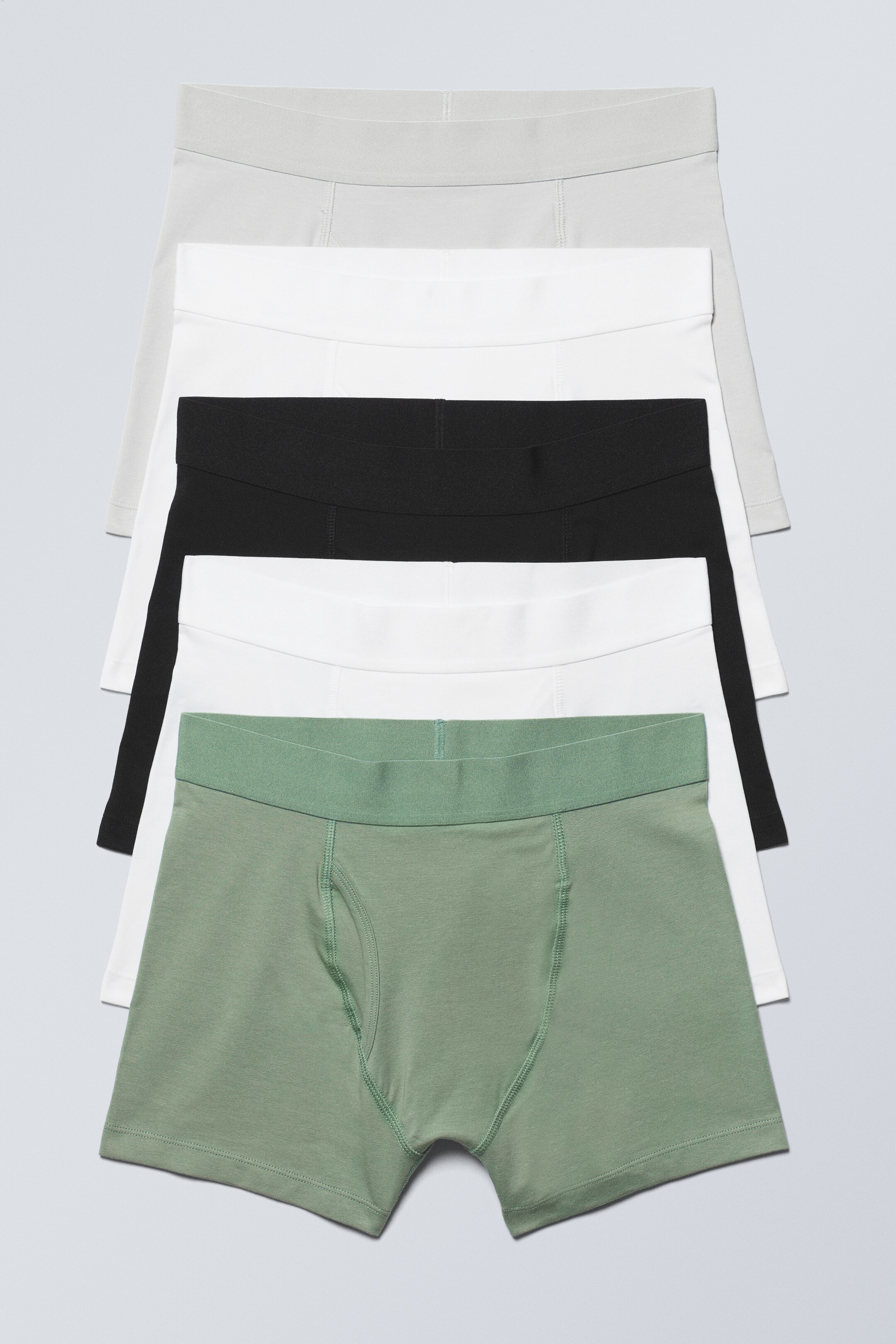 Visa större bild: 5-pack Boxer Briefs - Svart Grå Grön Vit - HERR | H&M SE 1