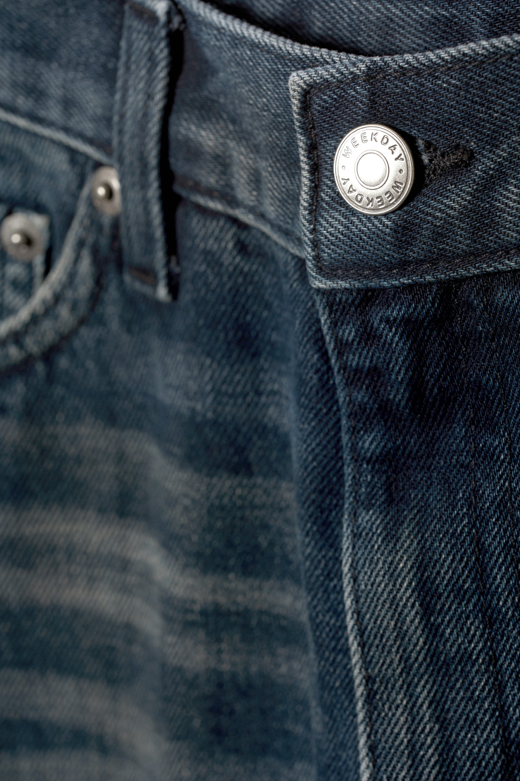 rail mid rise loose wide leg jeans - Deep Ocean Blue - Dark Blue