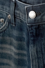 Deep Ocean Blue - Dark Blue - Rail Mid Rise Loose Wide Leg Jeans - 1