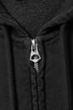 Dunkelgrau verwaschen - Locker sitzender Zip-Hoodie aus Frottee - 1