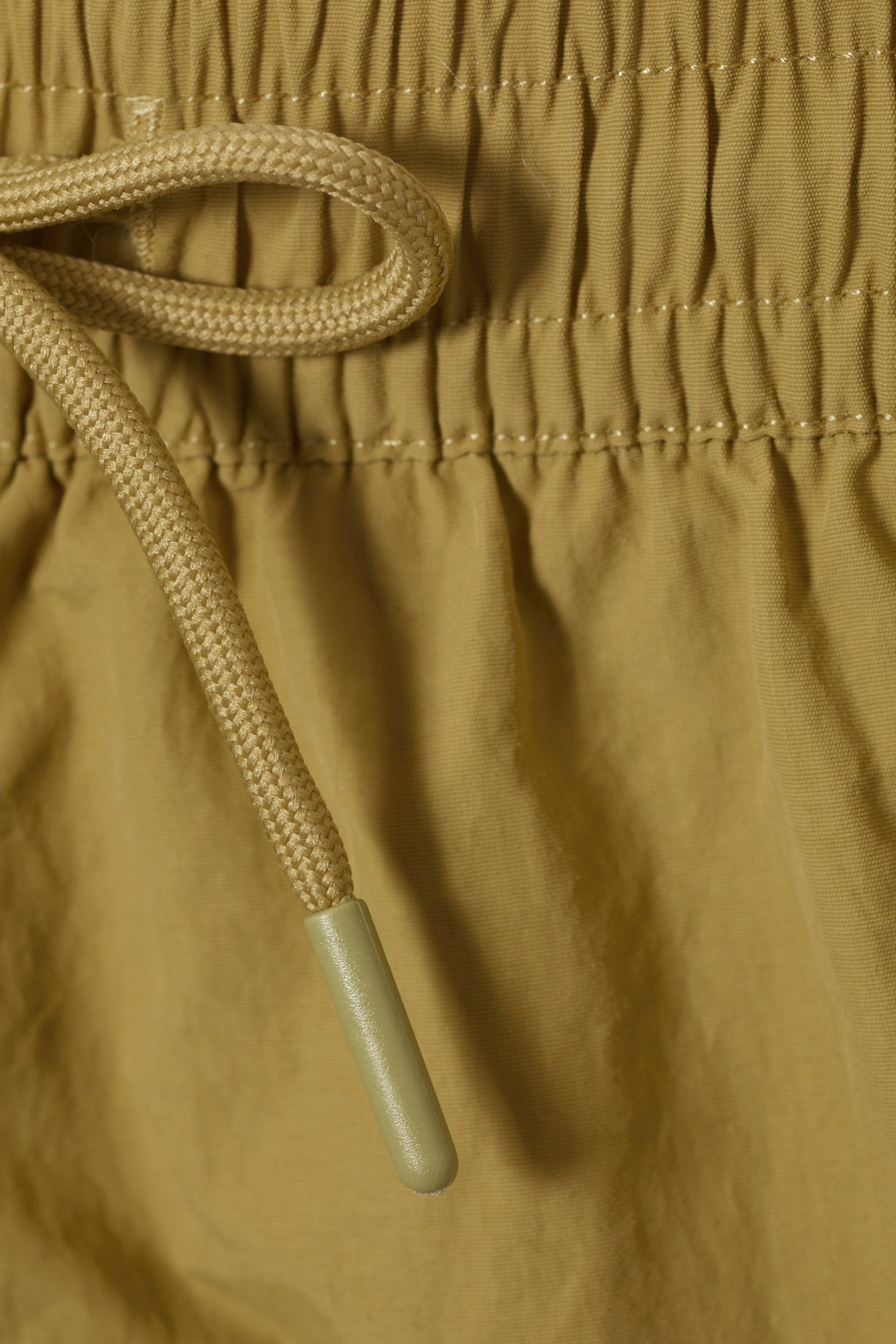Khaki - Structured Mid-Thigh Swim Shorts - 1