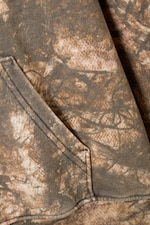 Khaki - Woodland - Loose Fit Printed Hoodie - 1