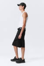 Black Rinse - Black - Astro Denim Loose Baggy Shorts - 5