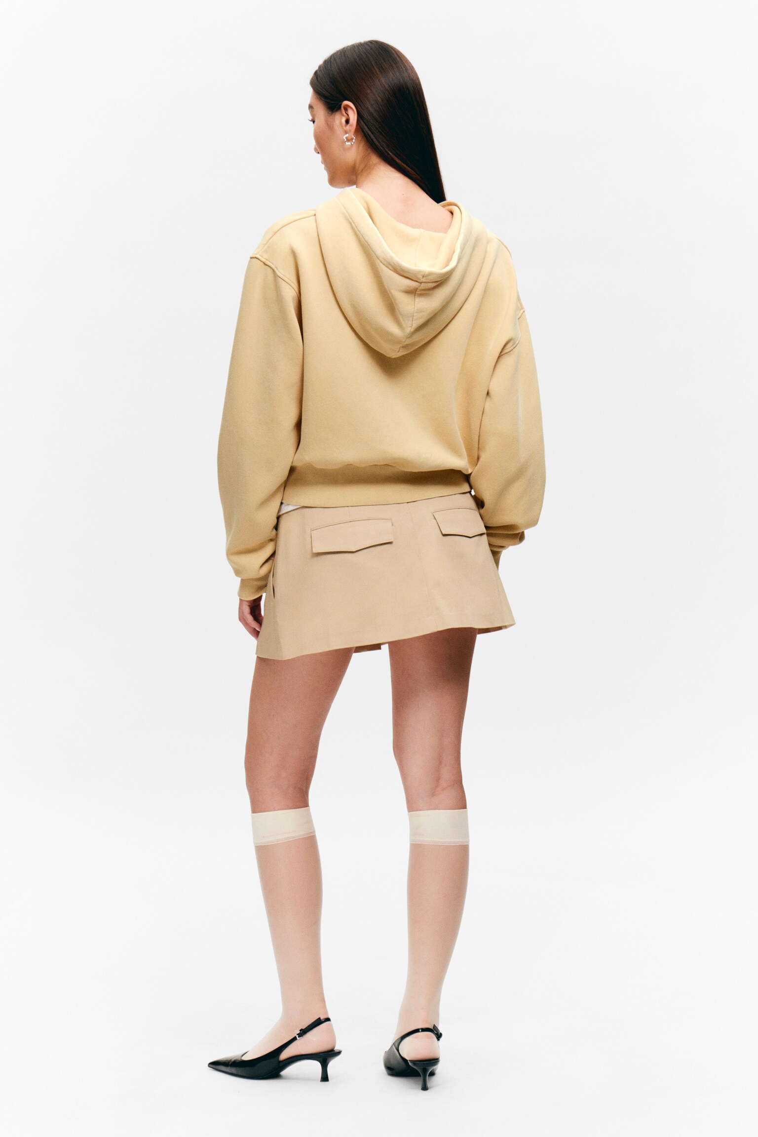 Short Zip Hoodie - Washed Light Beige/Pink - Magic/Dark Brown - Magic - 5