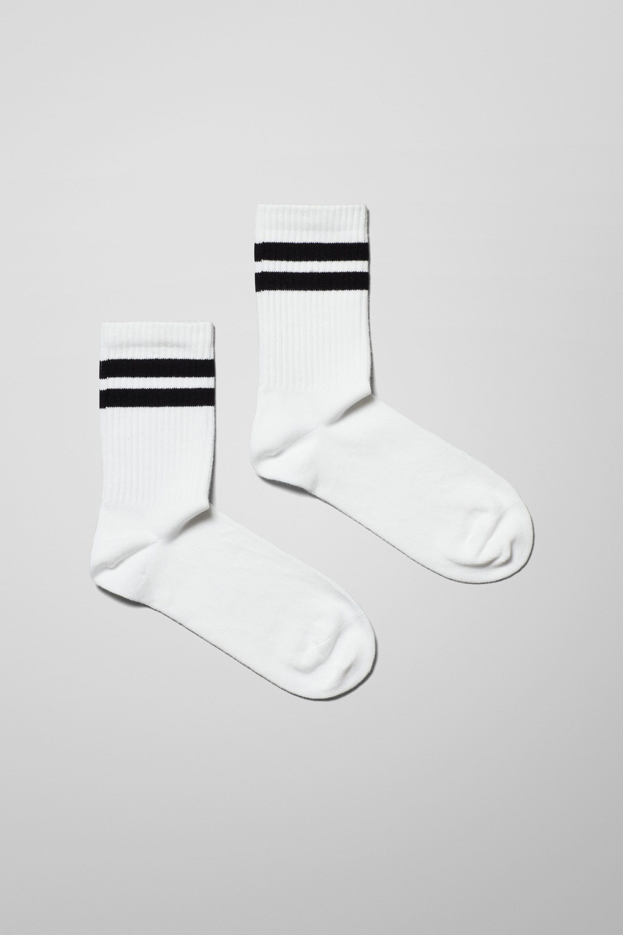 White/Black - Sport Striped Socks - 0