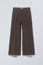 Dark Brown - Cami Flared Tailored Trousers - 0