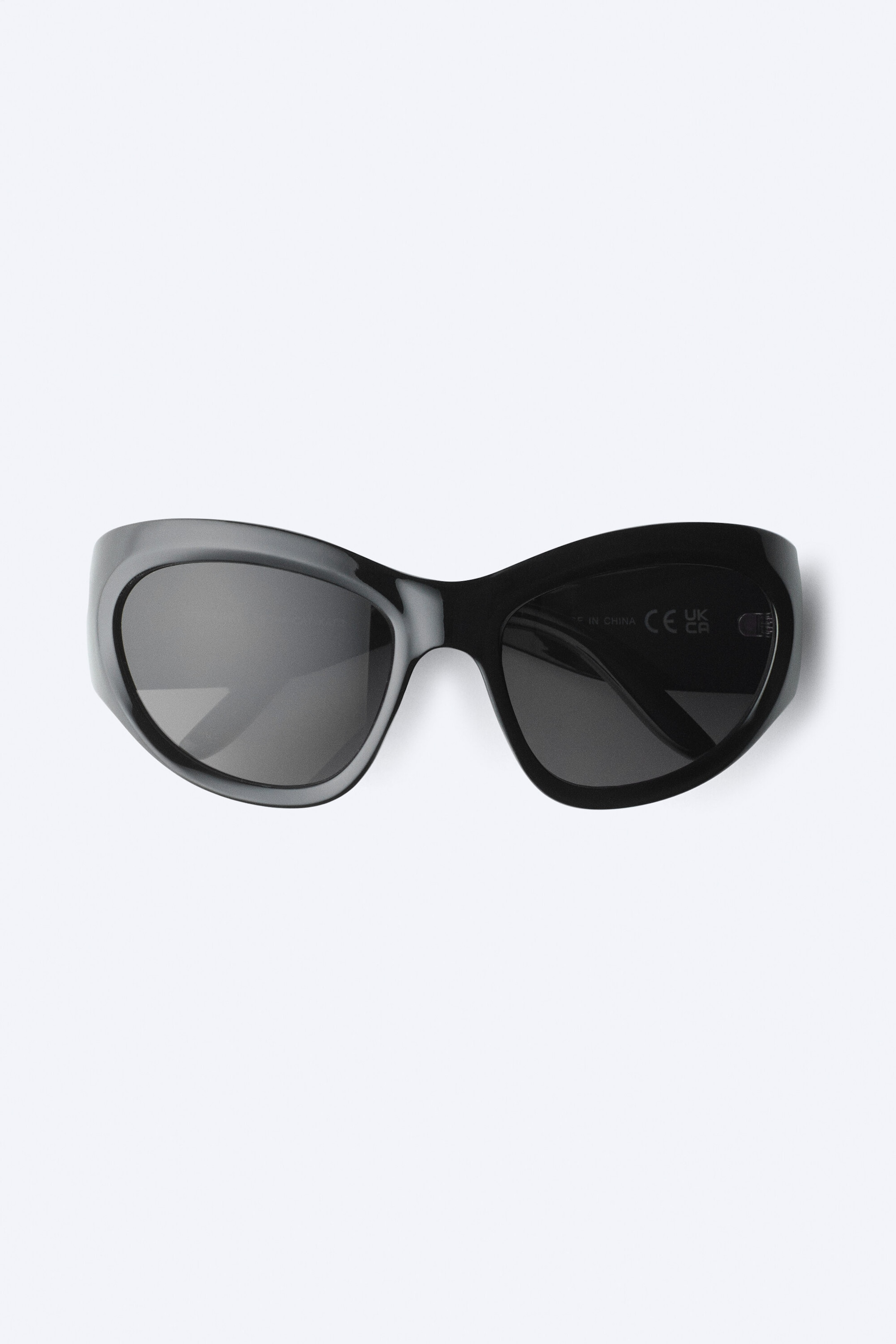 Noir - Lunettes de soleil rondes oversize - 2