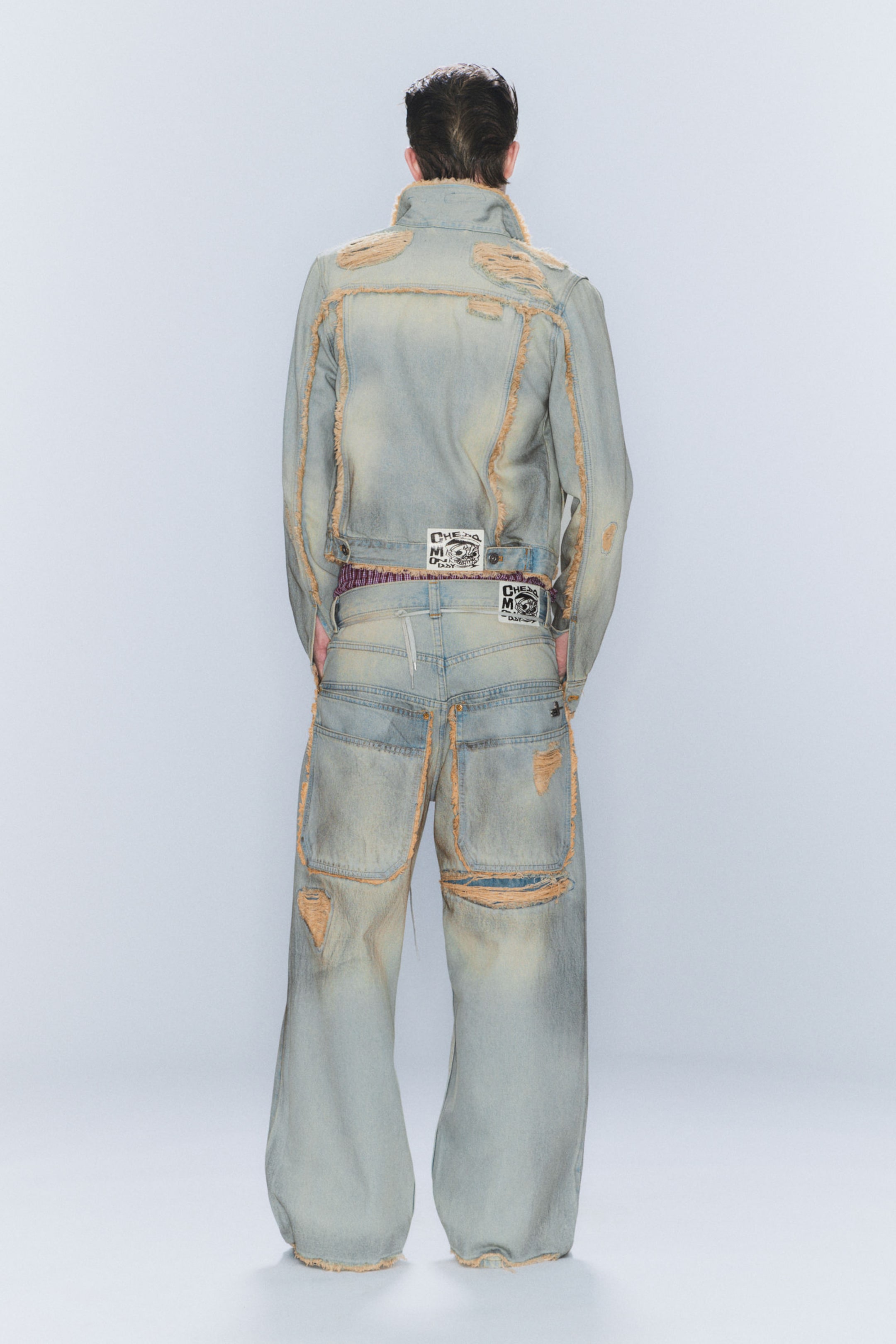 Hellblau - Pink Rip - CM x LB Looser Pink Rip Unisex Jeans - 5