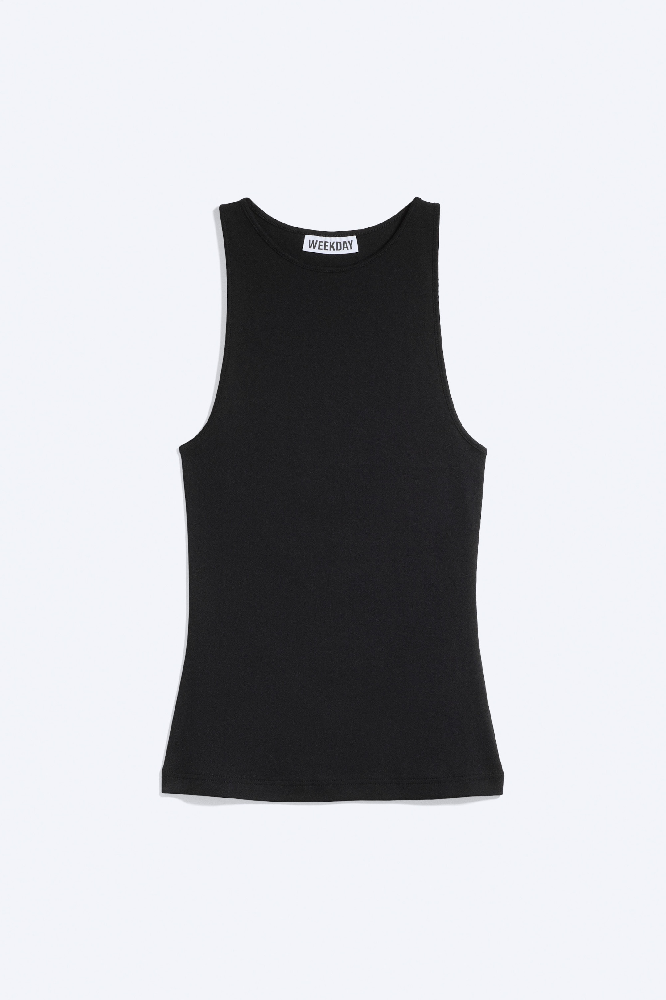 Black - Fitted Cotton Jersey Tank Top - 4