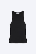 Black - Fitted Cotton Jersey Tank Top - 4