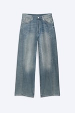 Gloria Blue - Medium Blue - ASTRO MID RISE LOOSE BAGGY TWIST JEANS - 6