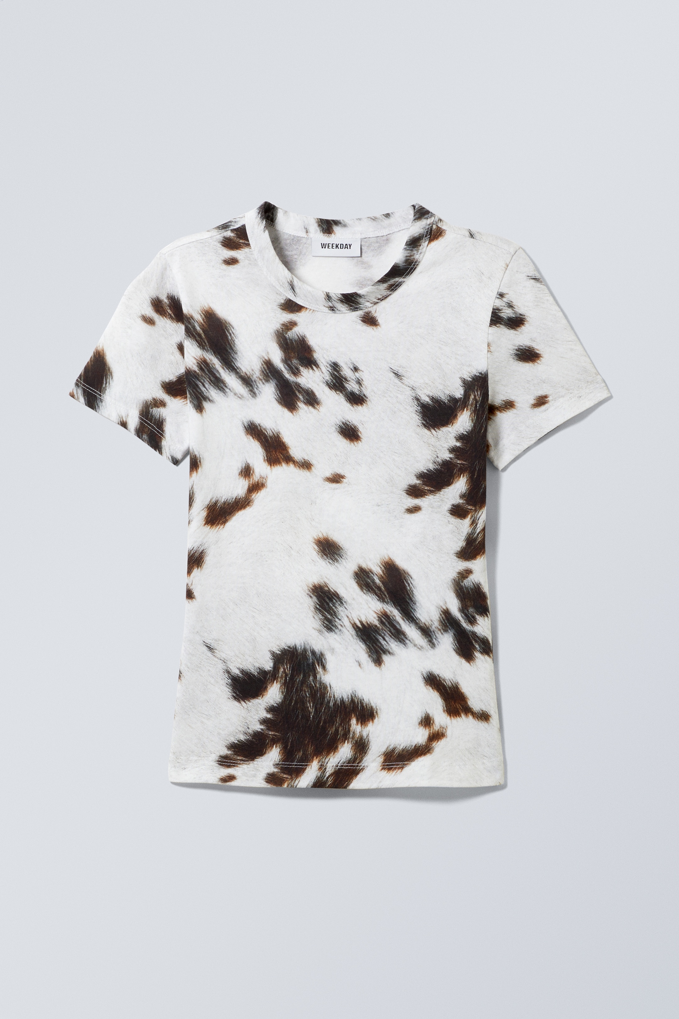 View larger image: Slim Printed T-shirt - White - Cow Print - Ladies | H&M GB 1