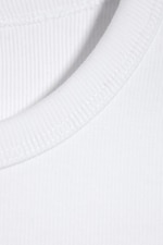 White - Ribbed classic T-shirt - 5