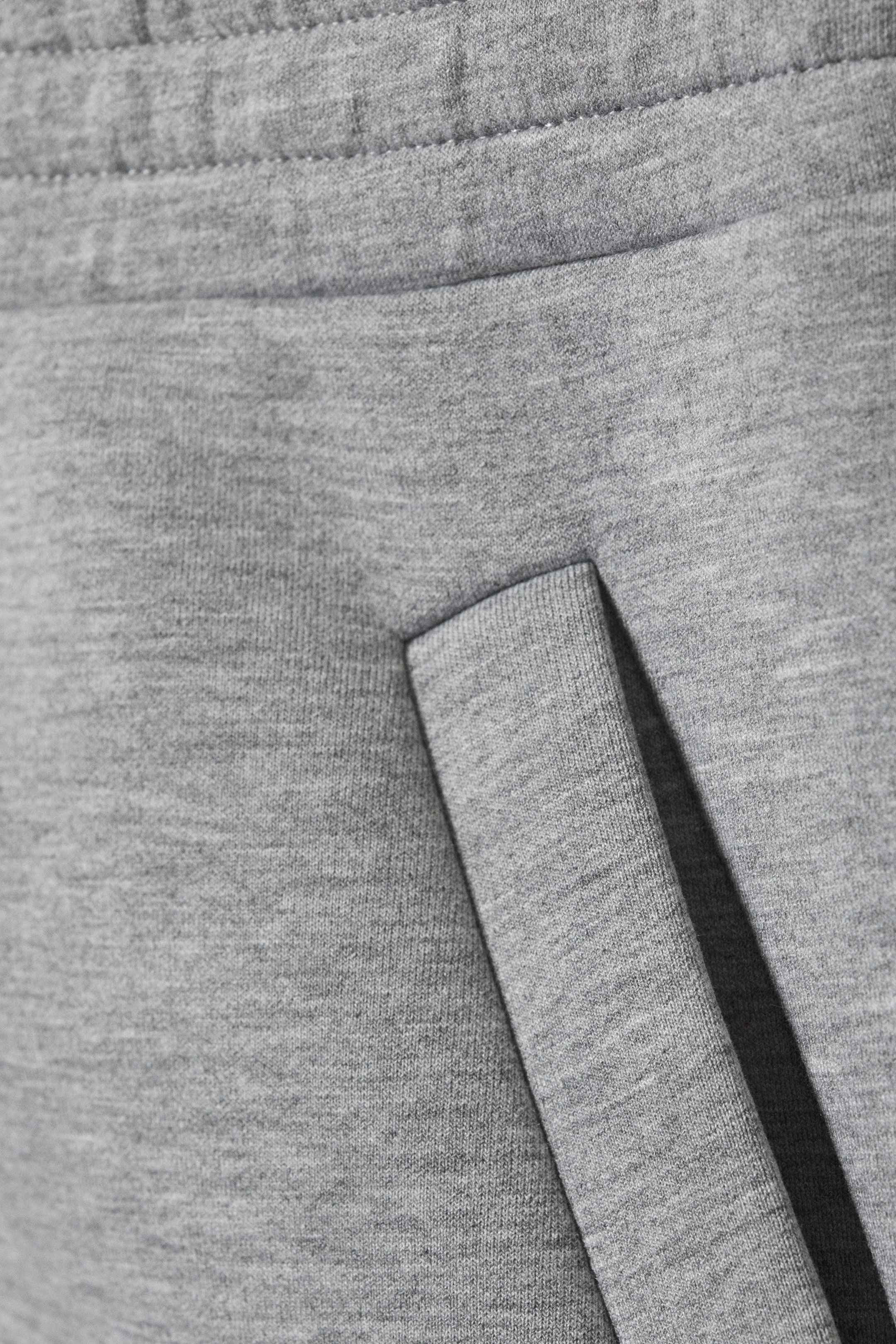 Grey Melange - Relaxed Barrel Leg Scuba Sweatpants - 5