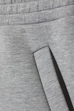 Grey Melange - Relaxed Barrel Leg Scuba Sweatpants - 5