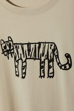 White/Tiger Print - Relaxed Printed TShirt - 1