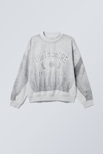 Trompe Varsity - Regular Boxy Graphic Sweatshirt - 0