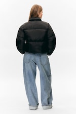 Svart - Pufferjacka med krage - 3