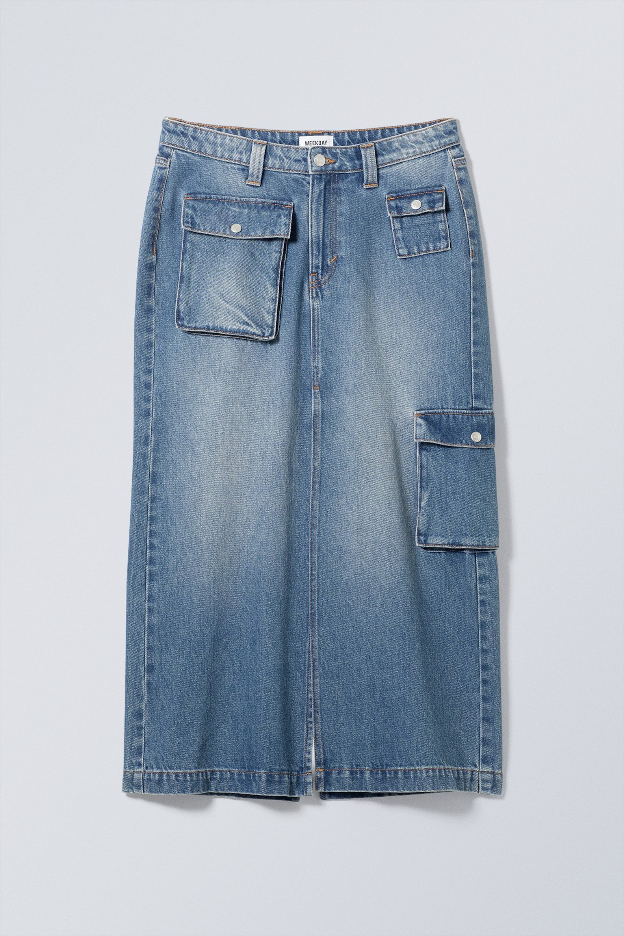 Pacific Blue - Beverly Denim Cargo Skirt - 0