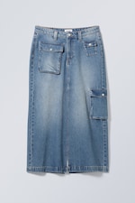 Pacific Blue - Beverly Denim Cargo Skirt - 0