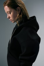 Schwarz - Oversized Scuba-Zip-Hoodie - 3