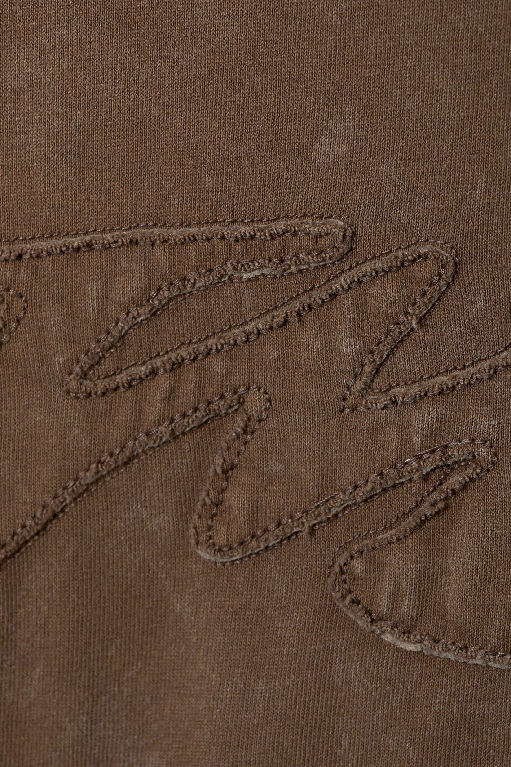 Dark Brown - Boxy Lightweight Graphic T-shirt - 1