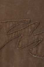 Dark Brown - Boxy Lightweight Graphic T-shirt - 1