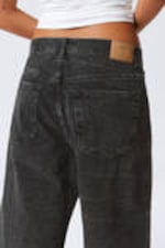 Washed Black - Galaxy Loose Twisted Denim Shorts - 7