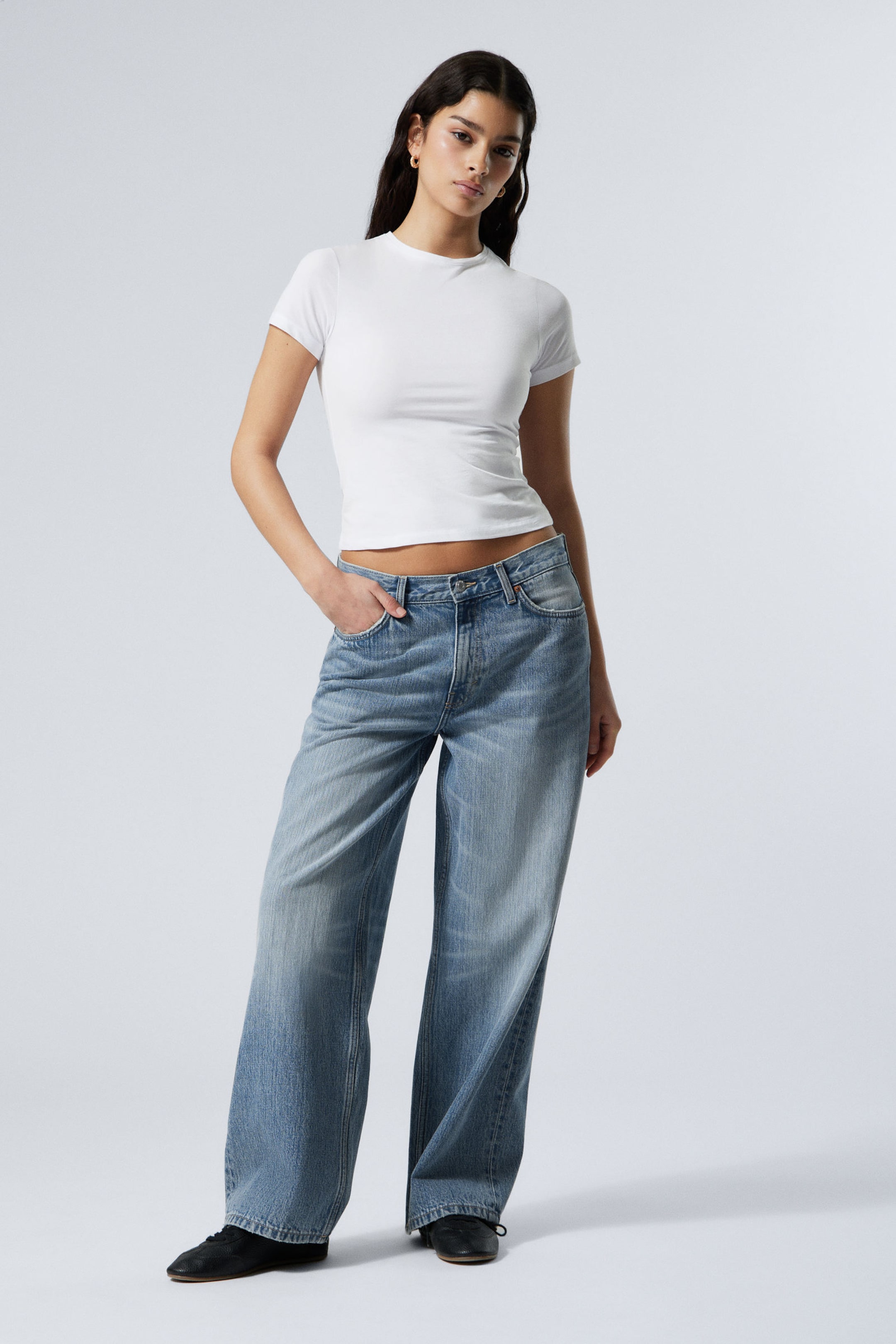 #79829D - Dynasty Low Rise Loose Wide Leg Jeans - 1