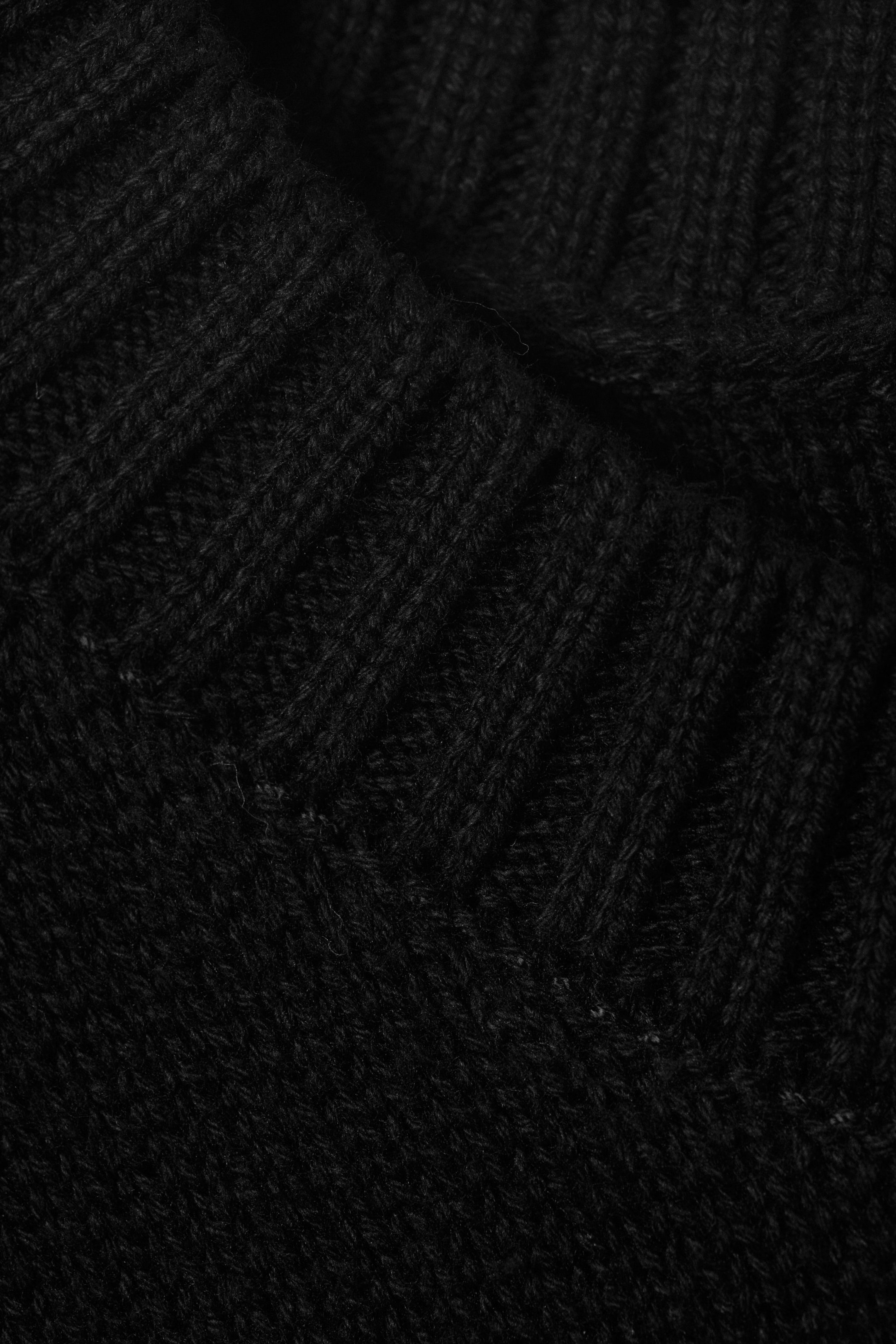 Schwarz - Oversize-Pullover aus schwerer Baumwolle - 5