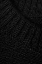 Schwarz - Oversize-Pullover aus schwerer Baumwolle - 5